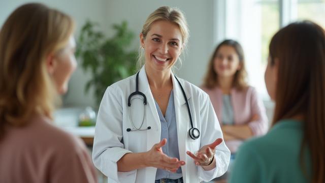 Dr. Eva Jones leading a discussion on menopause